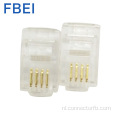 RJ11 / 12-connector 6P4C-connector 6P4C-stekker